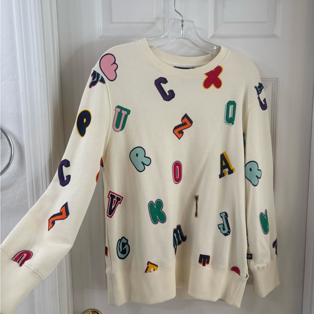 Rowing Blazers Limited Edition Cream Sweater with Multicolor Letter Print